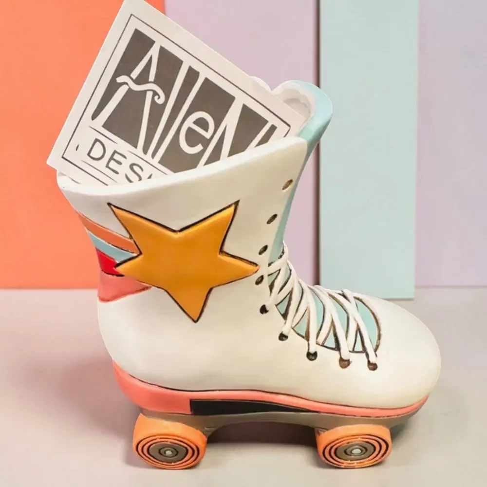 Allen Designs Retro Roller Skate Planter Polyresin NWT